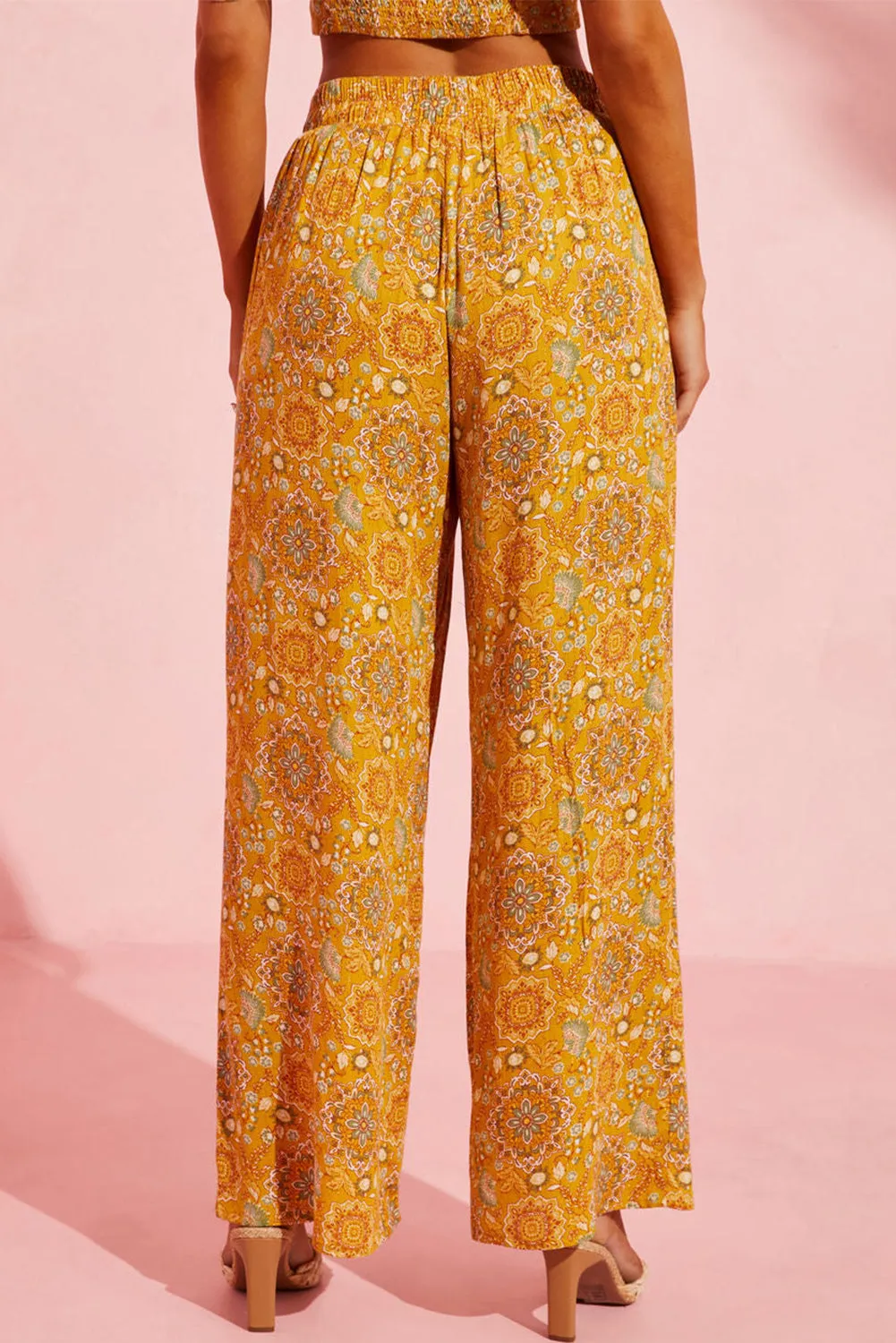 🌼 Pocketed Floral Wide Leg Pants 🌼