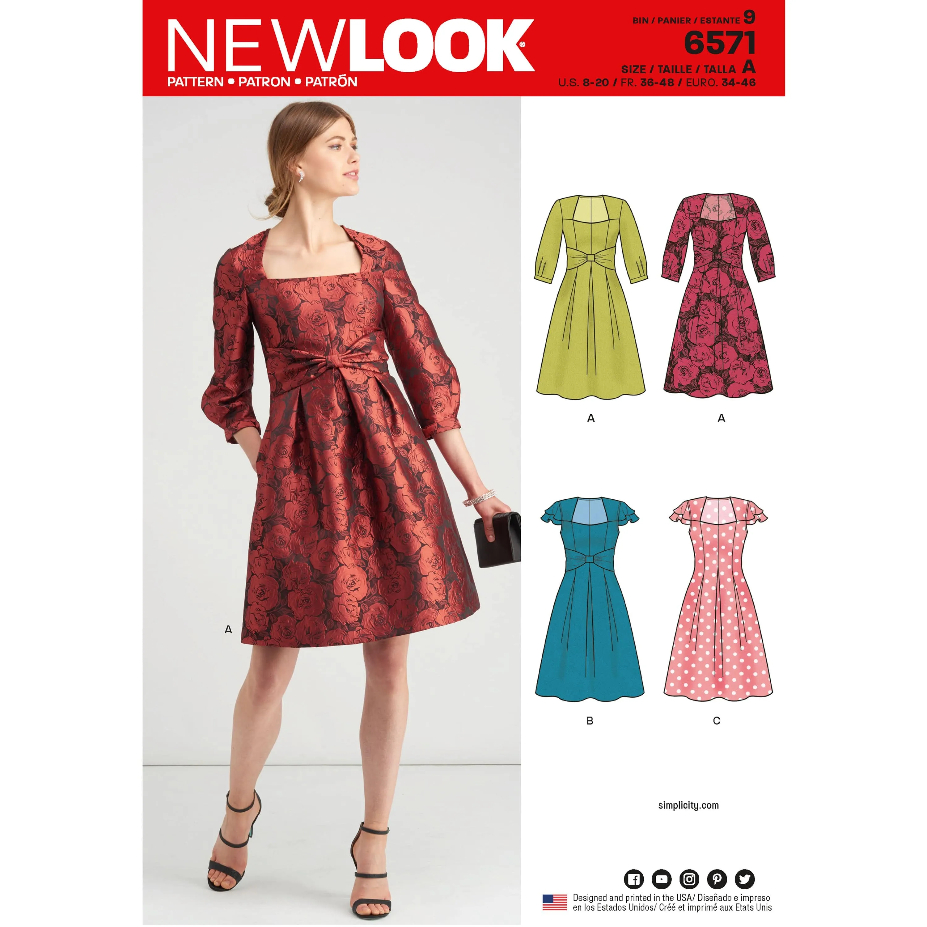 6571 New Look Pattern 6571 Misses' Dresses