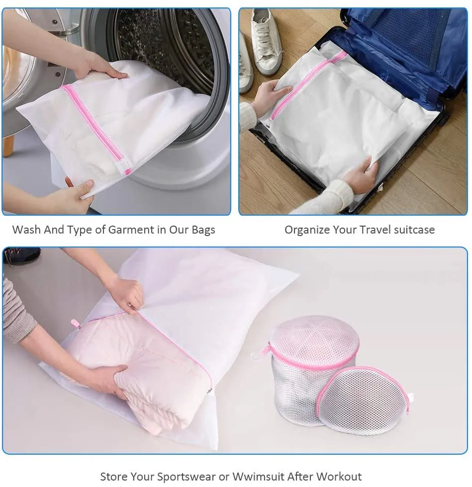 7 Pack Mesh Laundry Wash Bag for Delicates