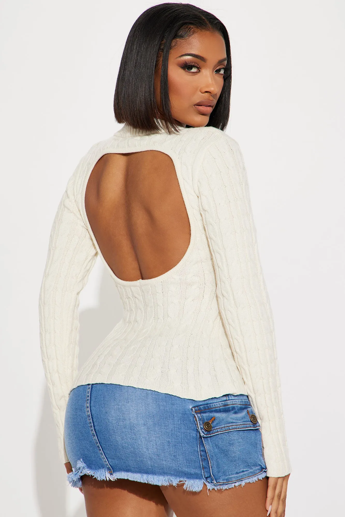 Aarna Cable Knit Sweater - Cream