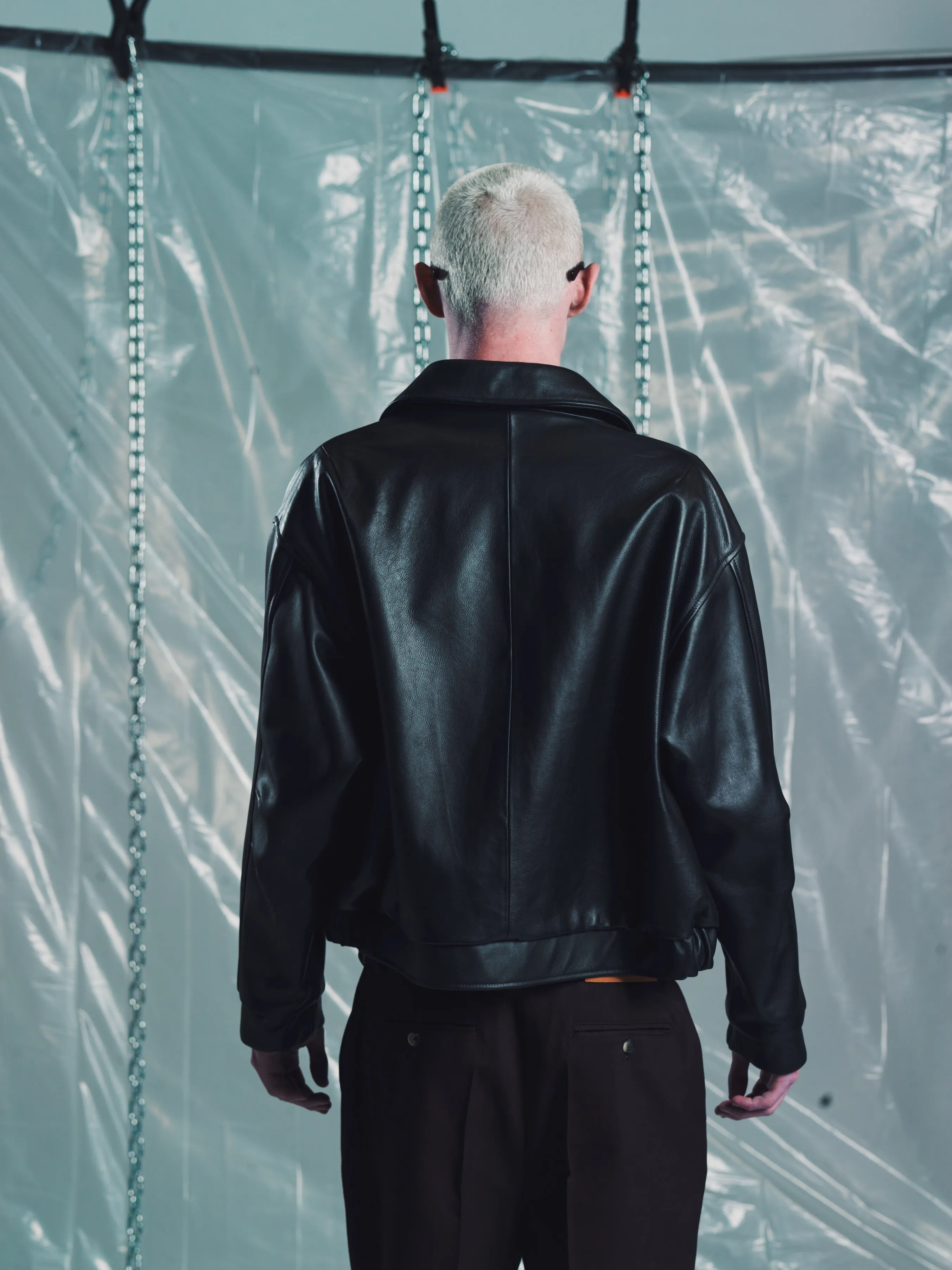 Barras Blouson | Black Leather