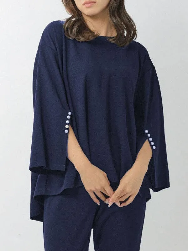 Batwing Sleeves Two Pieces Set