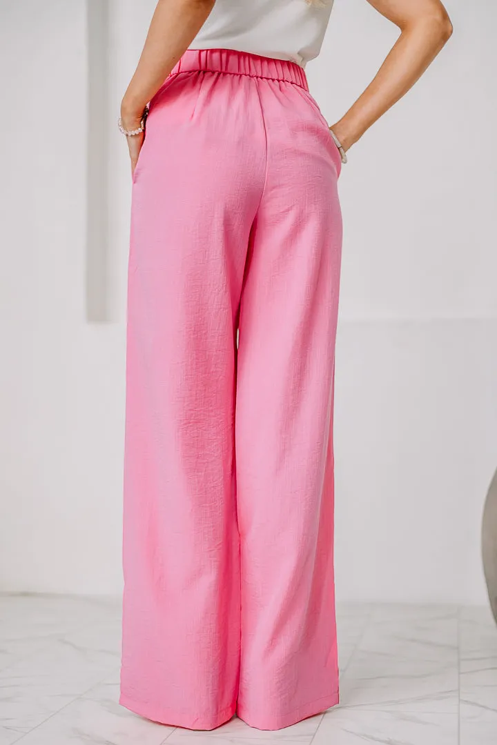 Better In Pink Wide Leg Linen Pants