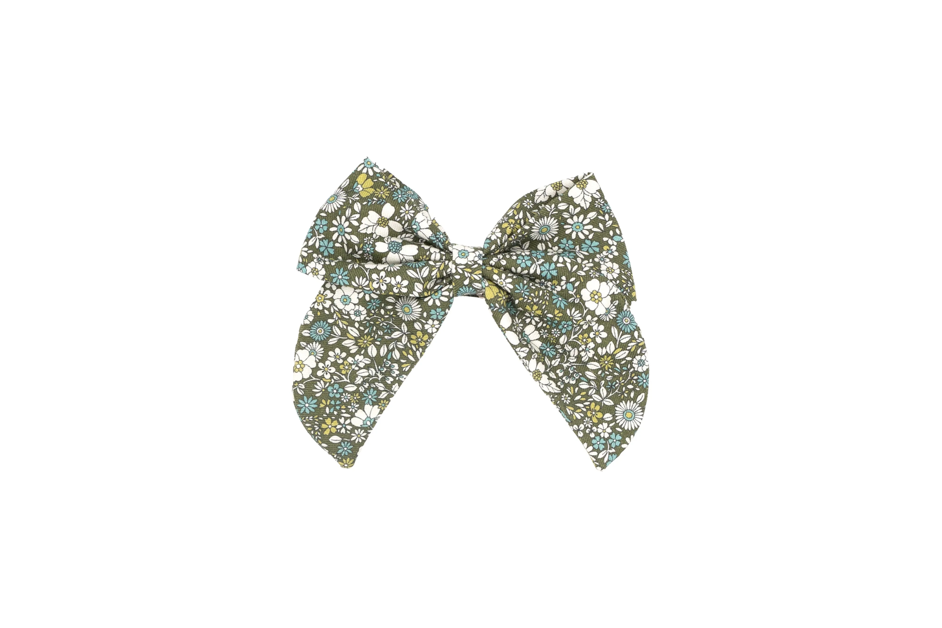 Big Back Bow - Green Flowers