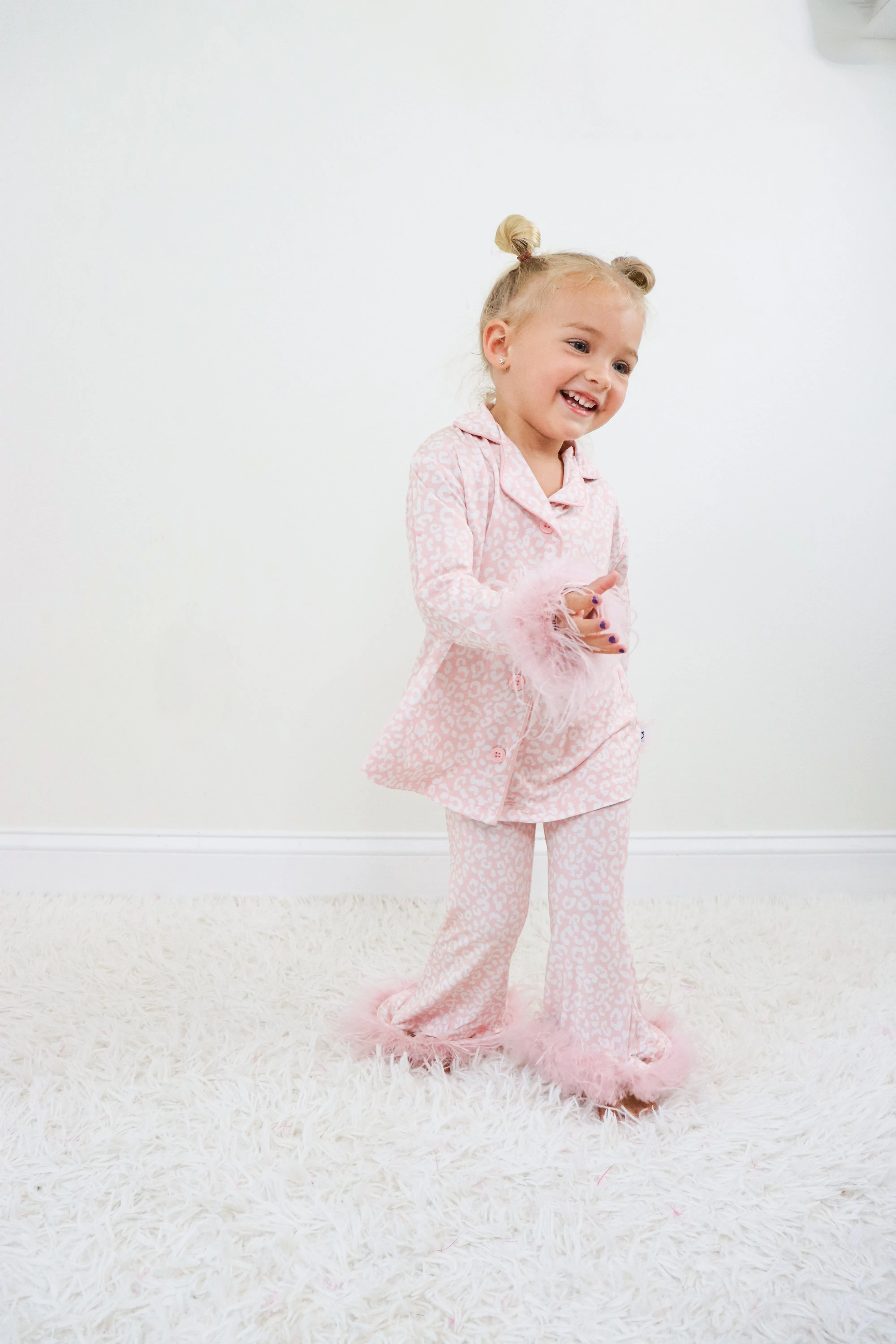 Blushing Leopard Girl’s Flare Feathered Dream Set