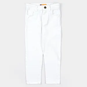 Boys Denim Stretch Pant Basic-White