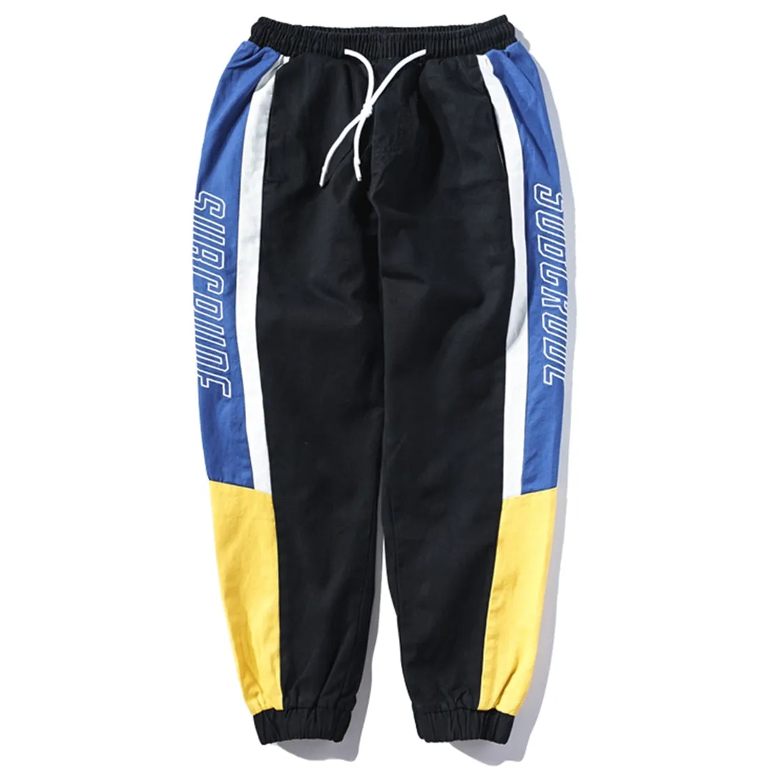 Bright Color Block Patchwork Men Jogger Sweat Pants