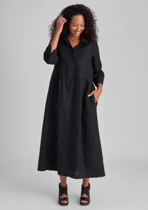 Button Down Dress - Linen Maxi Dress