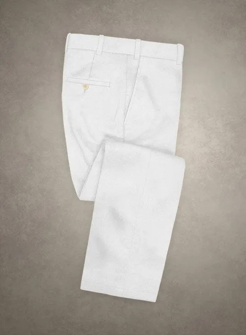 Caccioppoli Cotton Gabardine White Pants