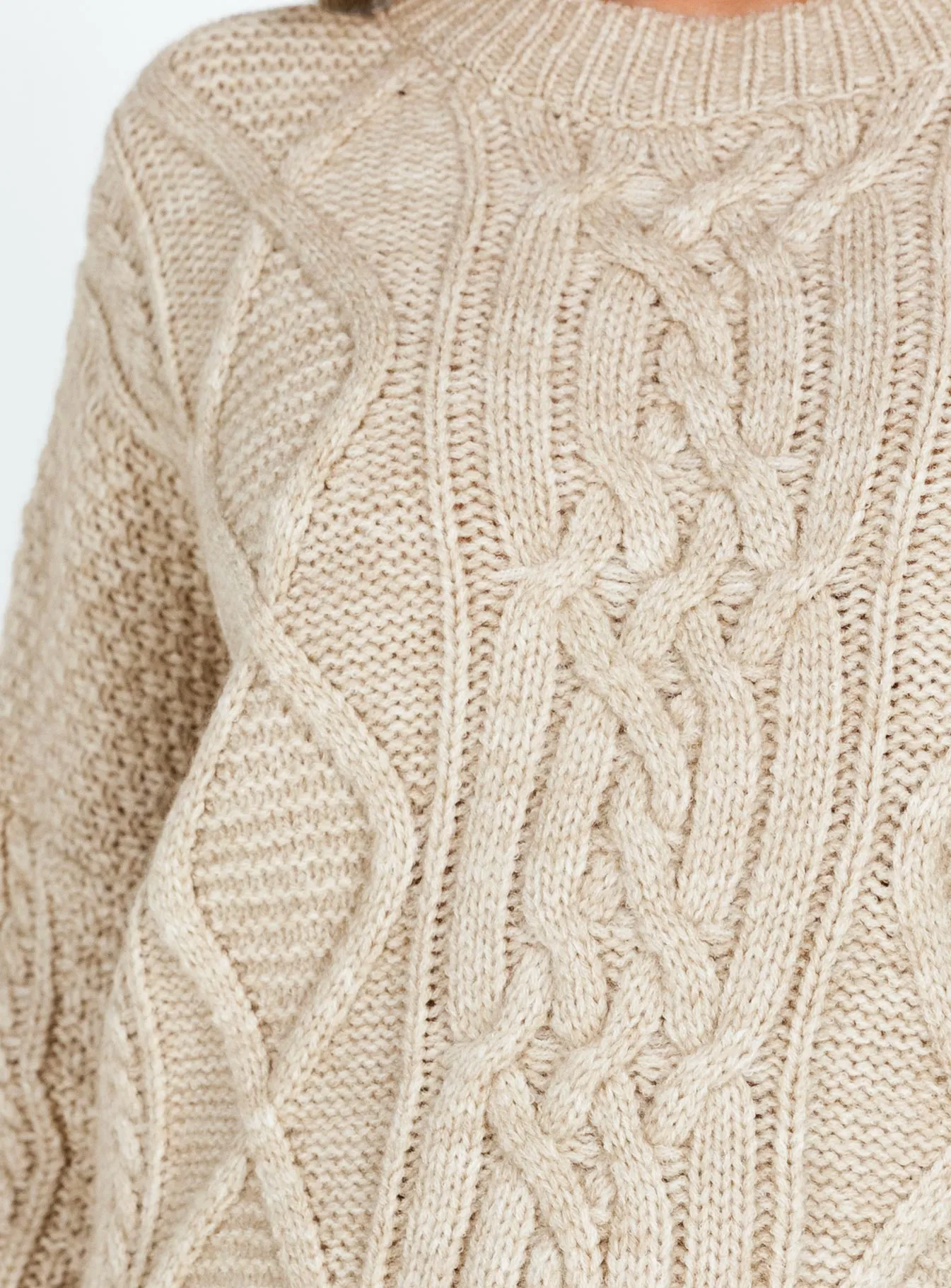 Canlish Cable Sweater Latte