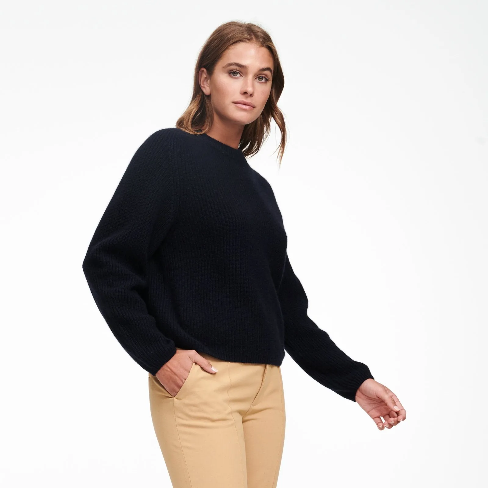 Cashmere Ribbed Mockneck Sweater