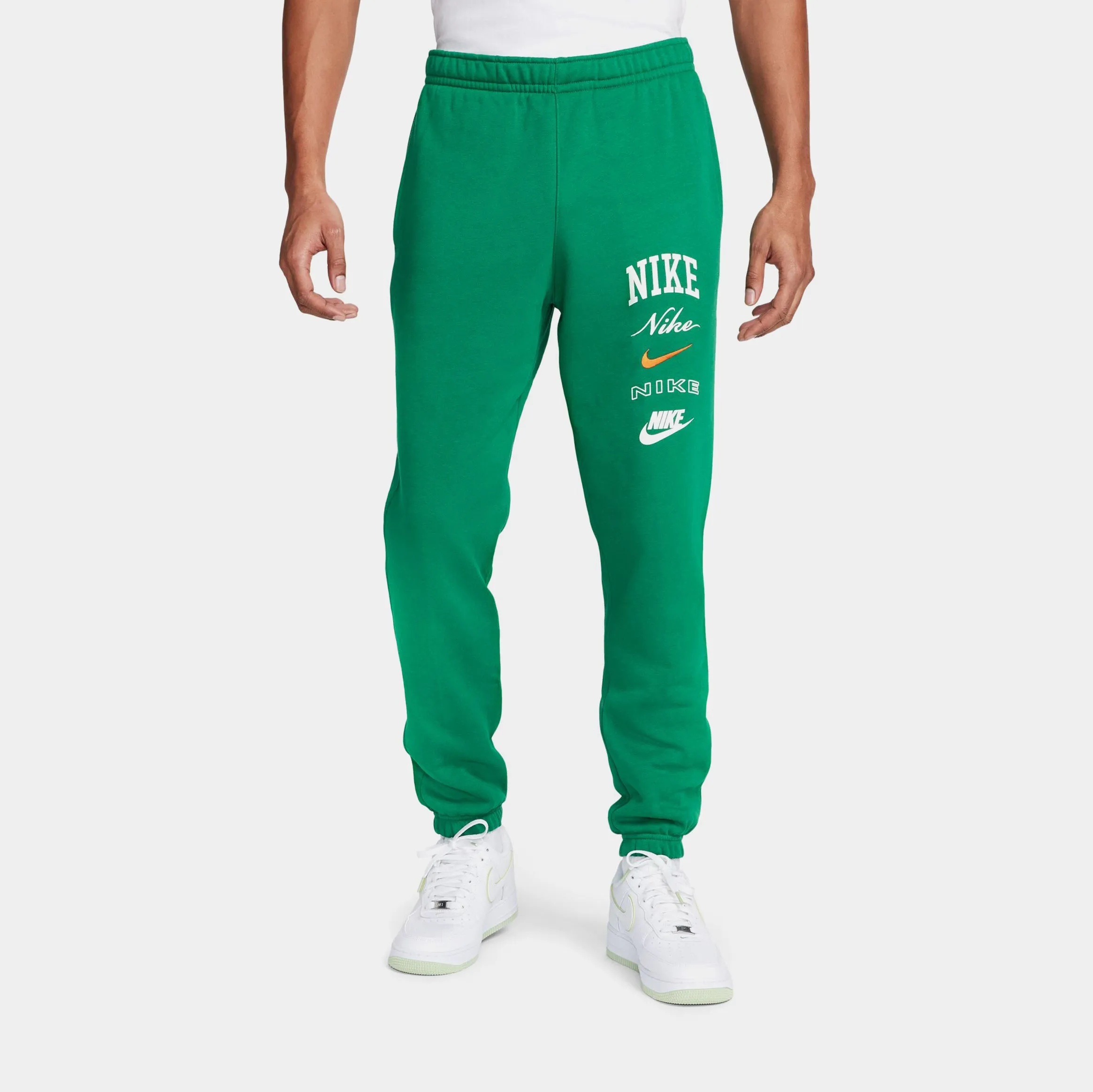 Club Fleece Stack GX Joggers Mens Pants (Green/White)