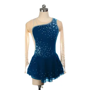 Competition Skating Dress, One Shoulder Straps Look BSU101220