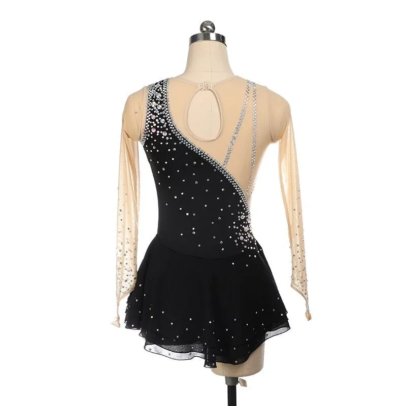 Competition Skating Dress, One Shoulder Straps Look BSU101220