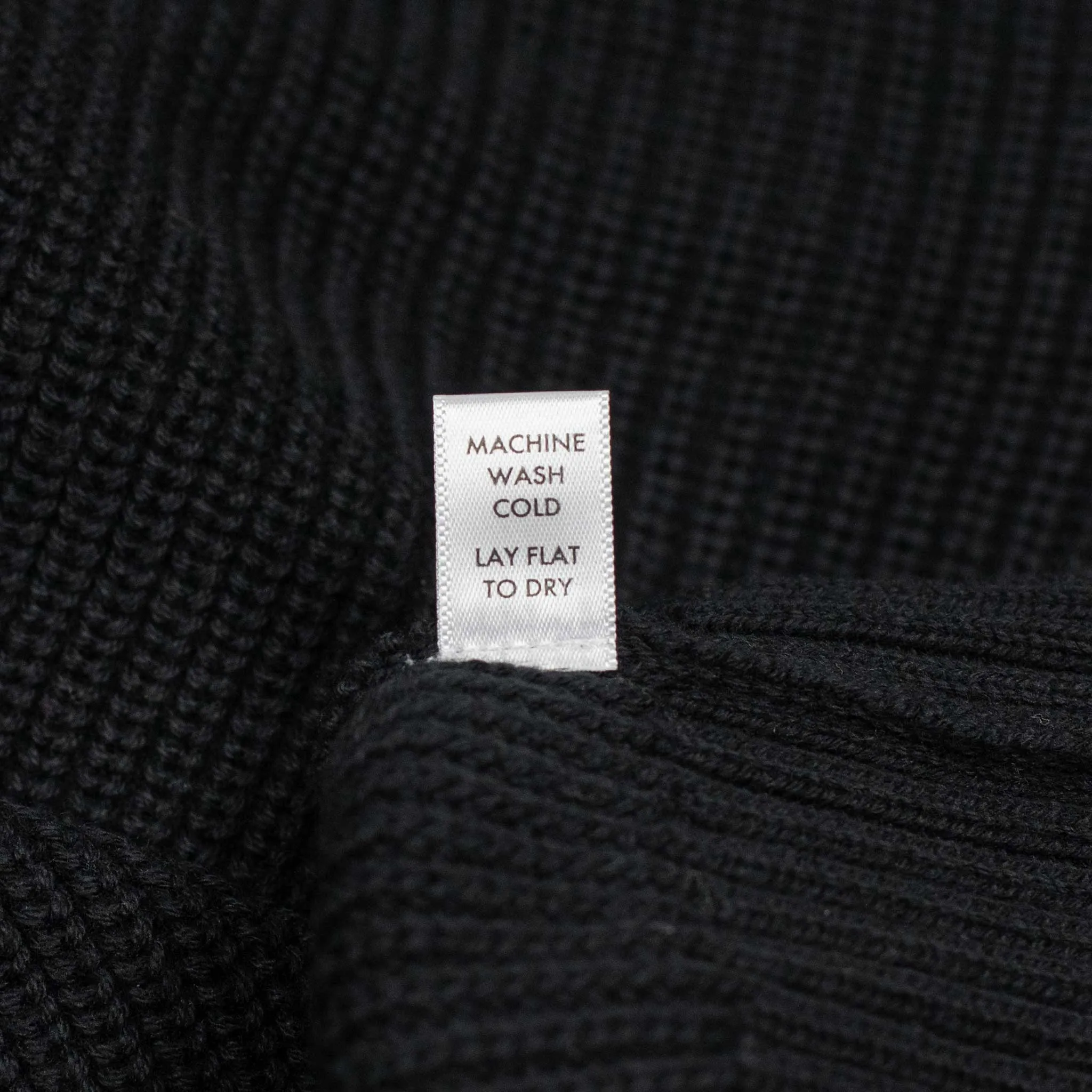 Crewneck sweater in black pima cotton