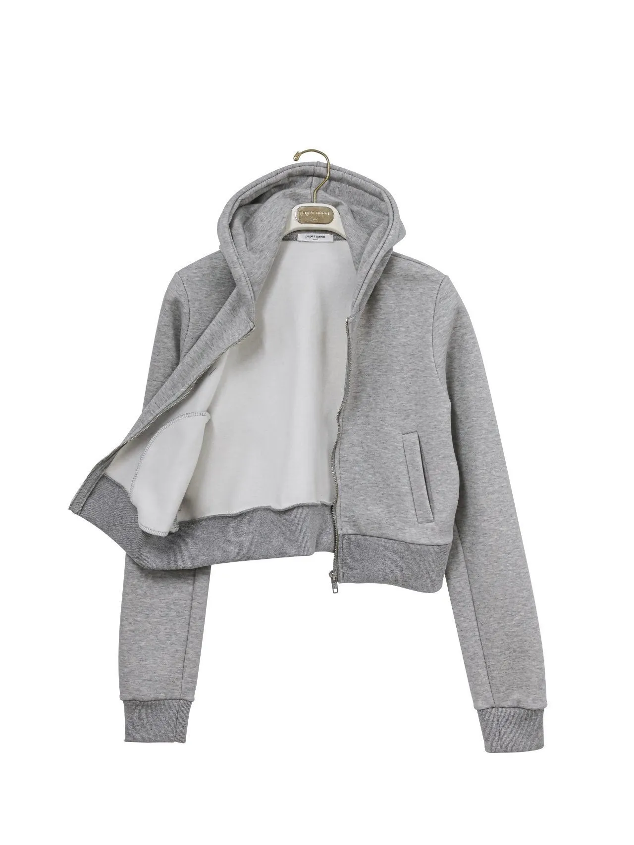 CROPPED FULL ZIP SWEATSHIRT