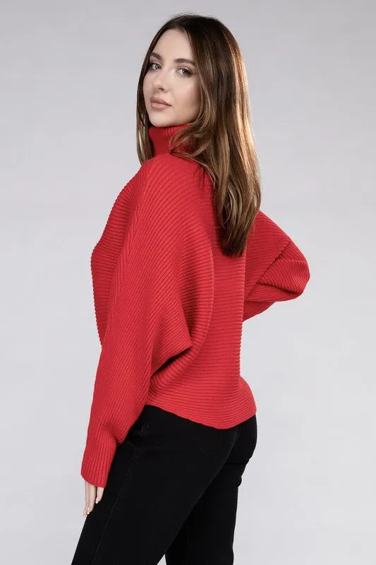 Elizabeth Viscose Dolman Sleeve Turtleneck Sweater