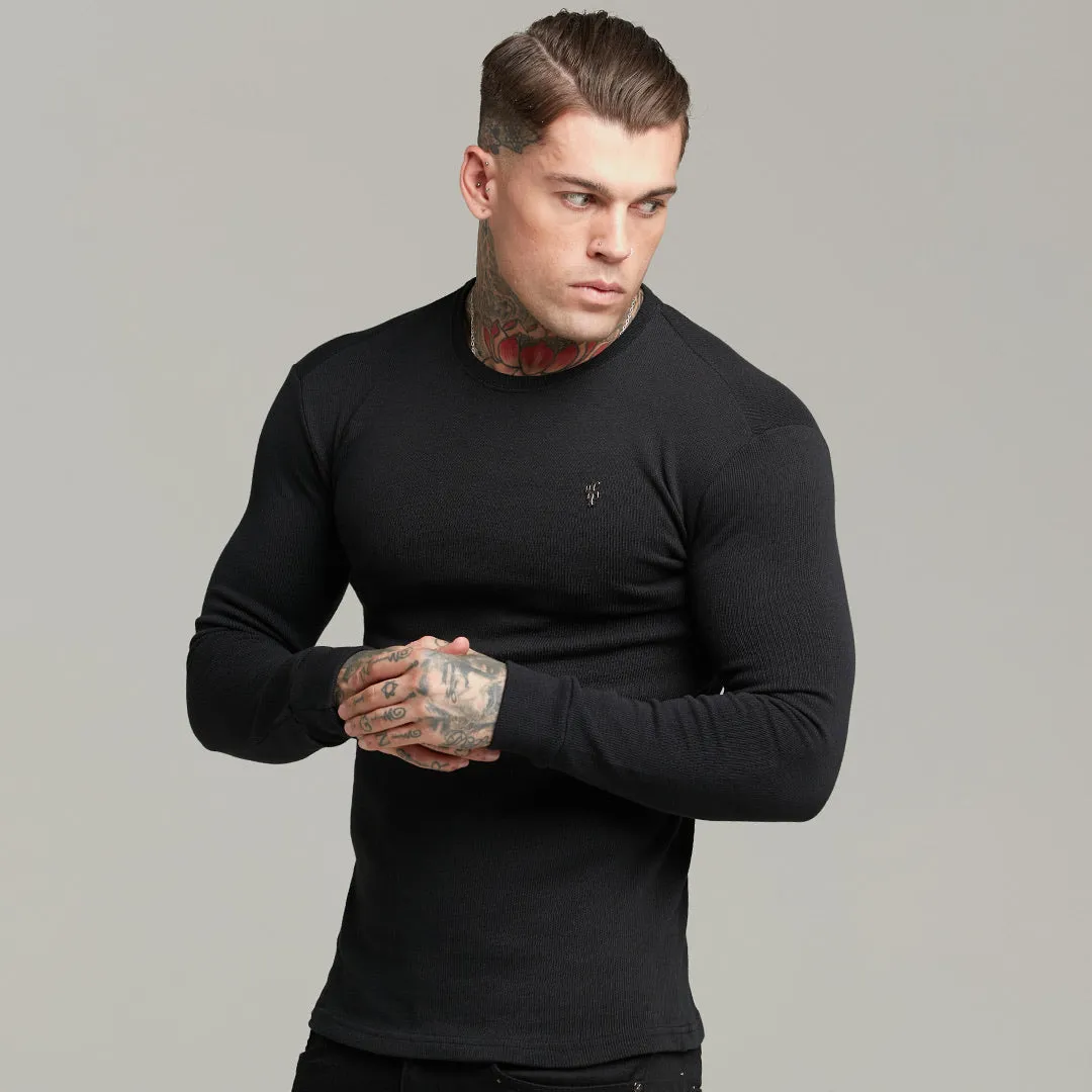 Father Sons Classic Black Super Slim Sweater - FSH409