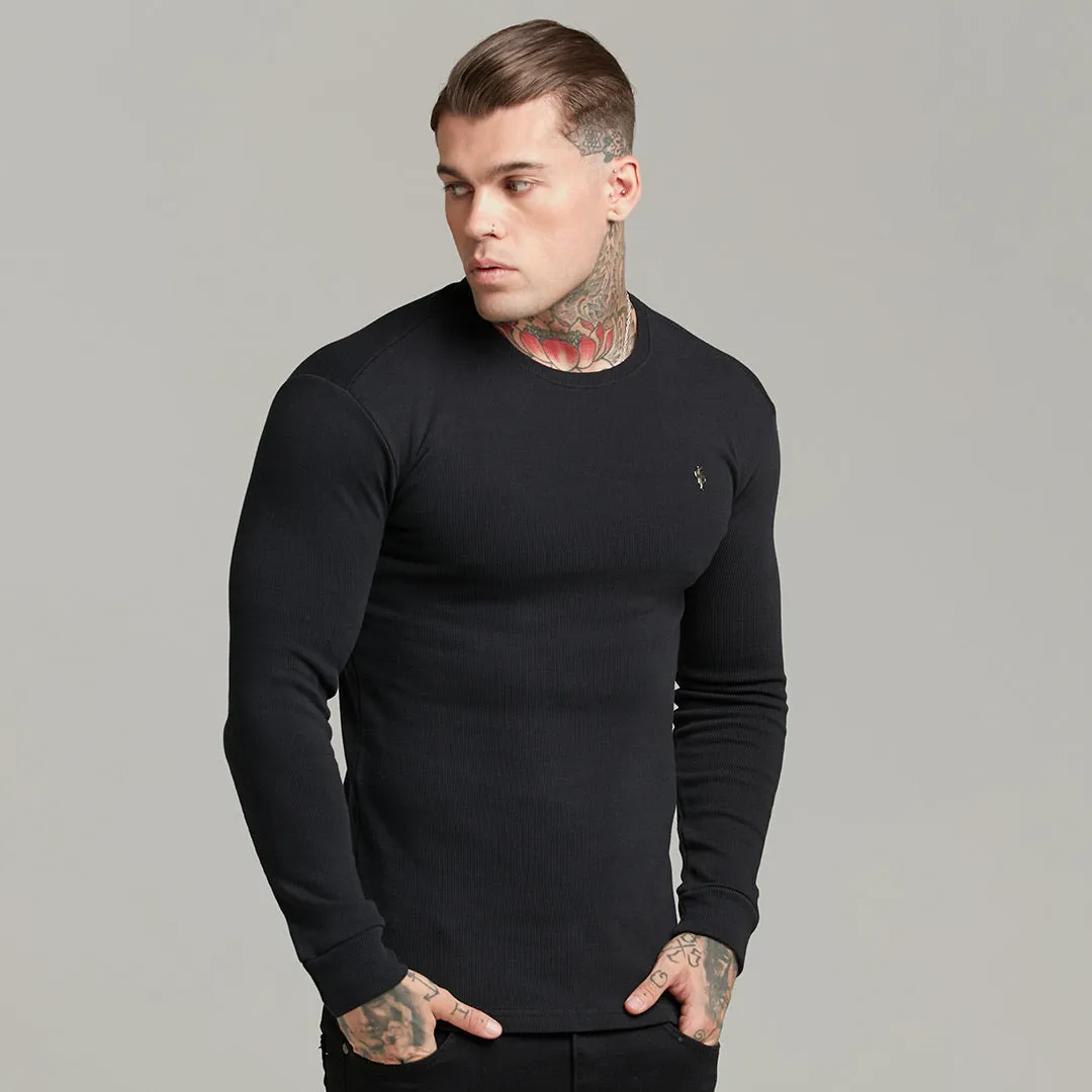 Father Sons Classic Black Super Slim Sweater - FSH409