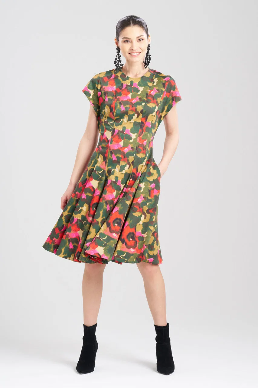 Floral Fit & Flare Pleated Dress