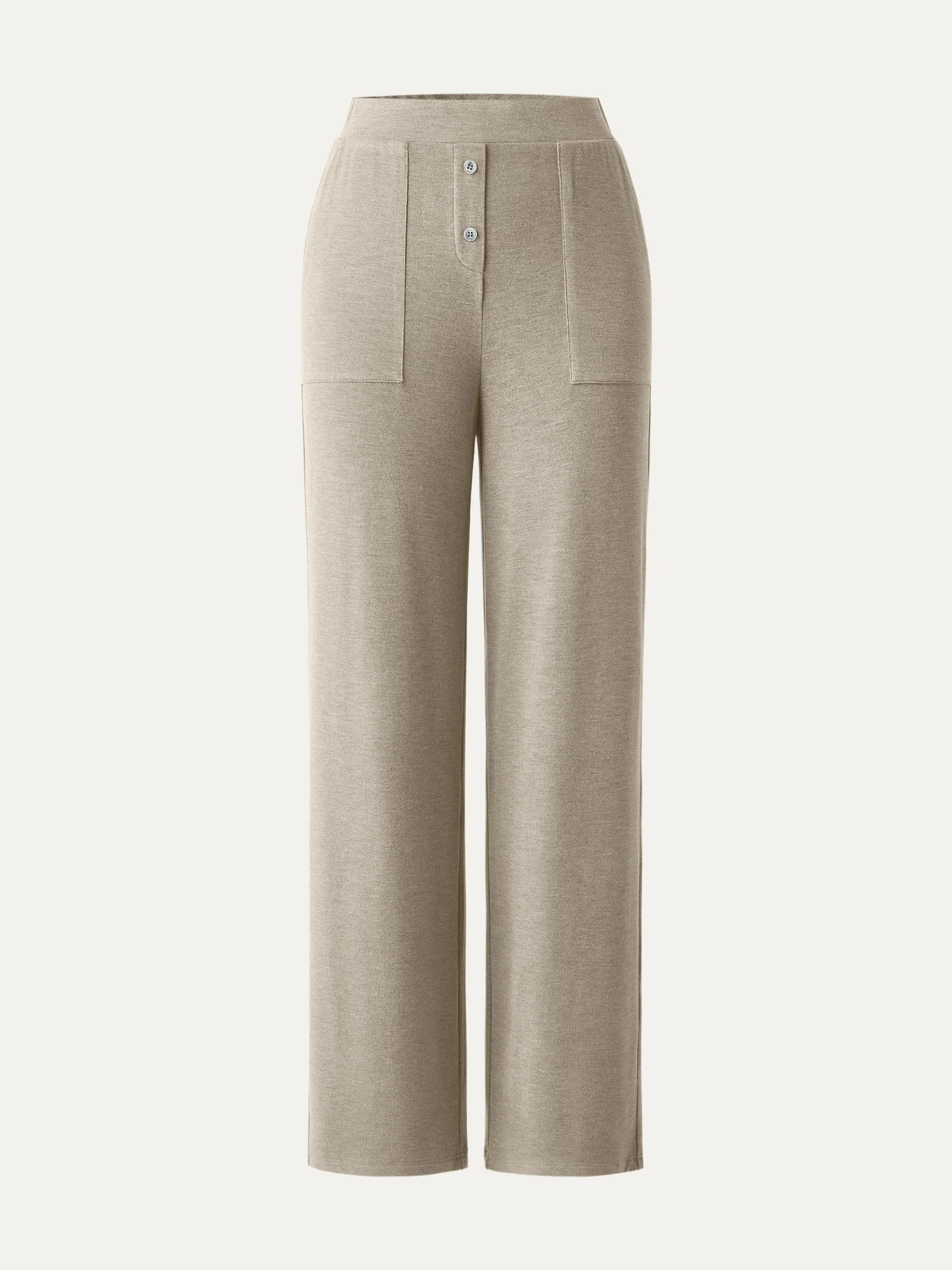 High Waisted Button Patch Pocket Pant