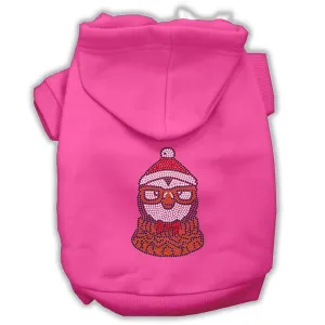 Hipster Penguin Rhinestone Dog Hoodie Bright Pink Xxxl(20)