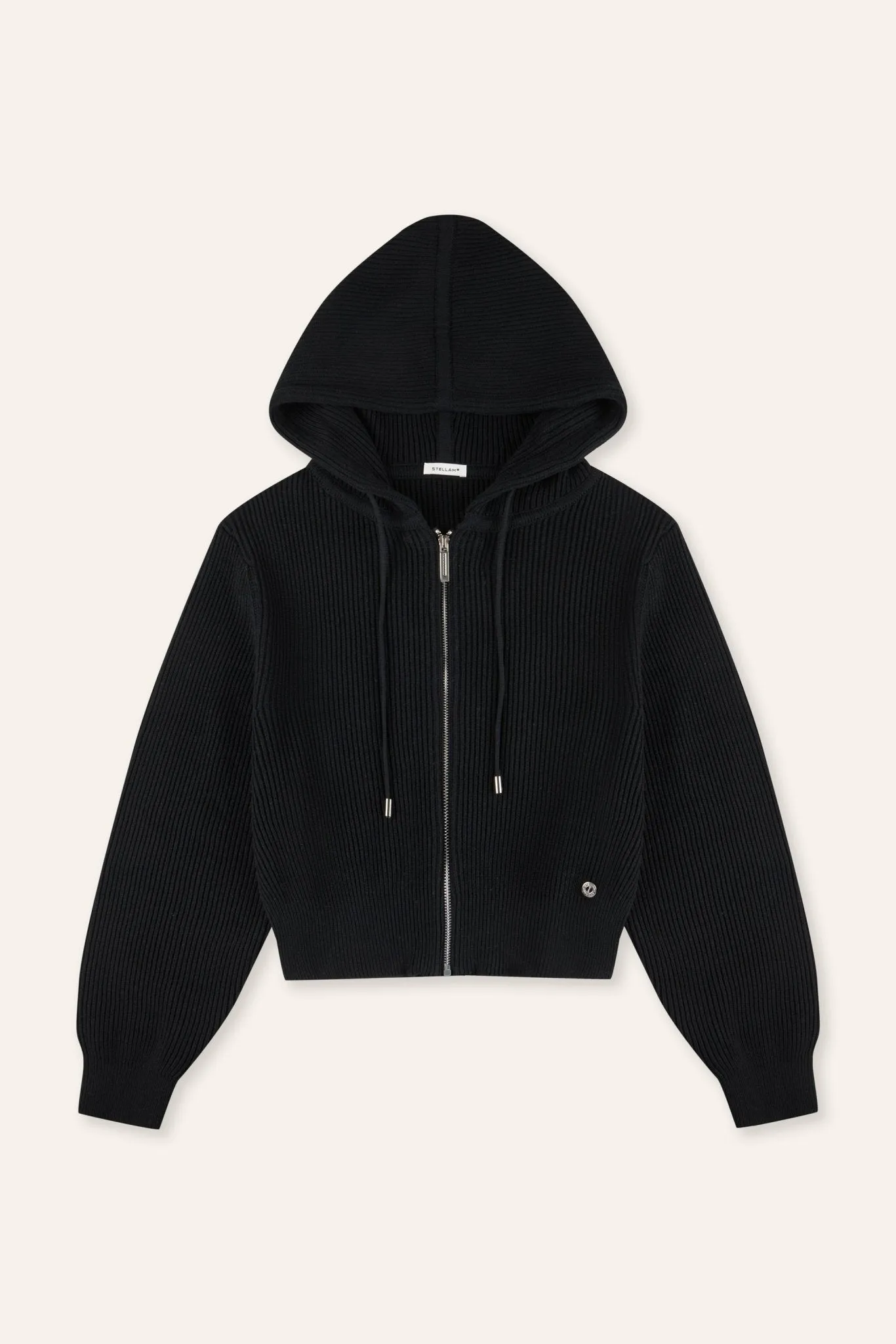 HOODIE cotton zip jacket (Black)