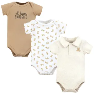 Hudson Baby Cotton Bodysuits, Cute Bear Polo