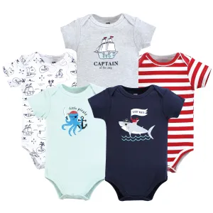 Hudson Baby Cotton Bodysuits, Fun Pirate