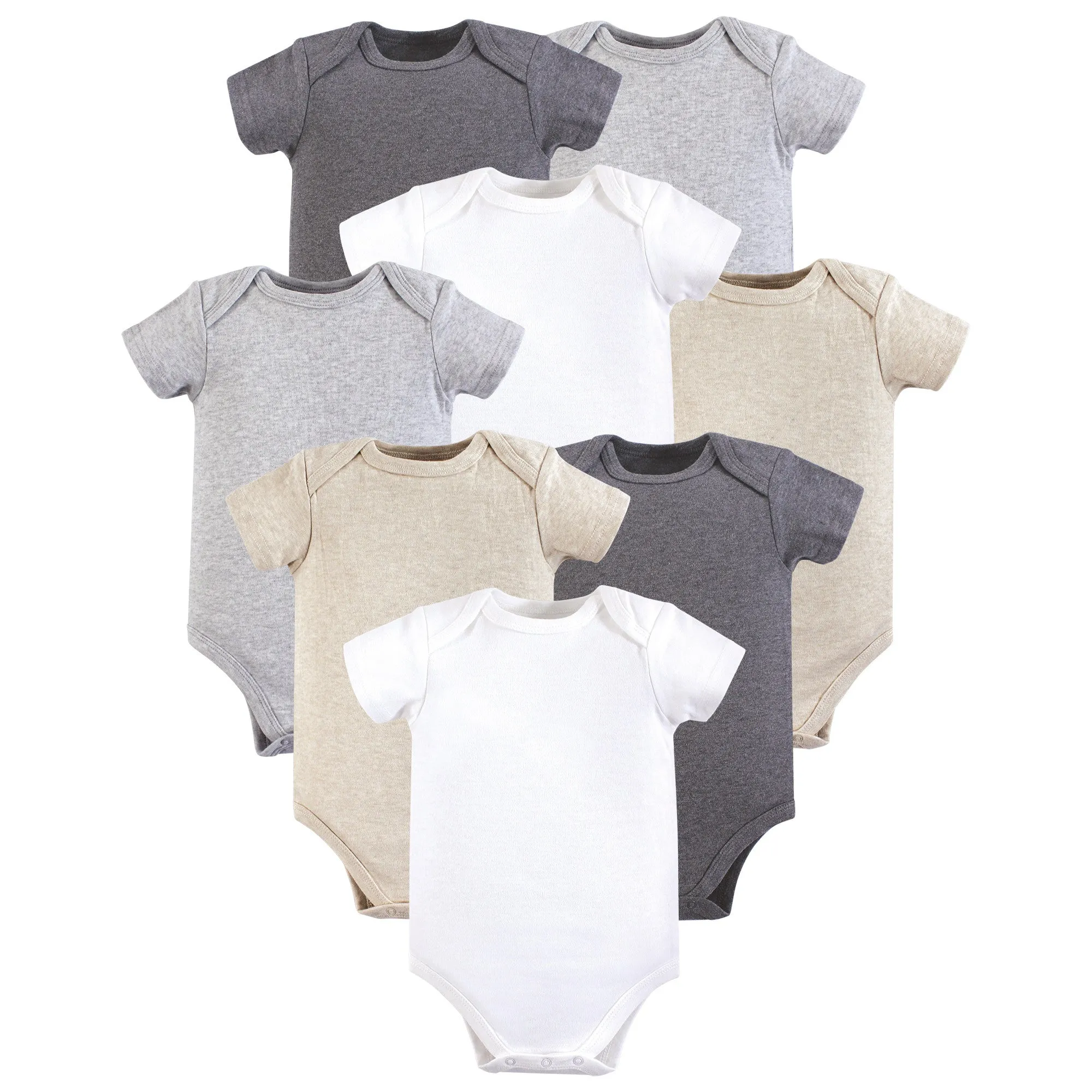 Hudson Baby Cotton Bodysuits, Heather Gray