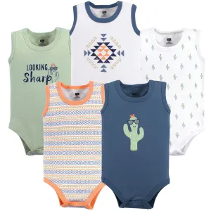 Hudson Baby Cotton Sleeveless Bodysuits, Cactus