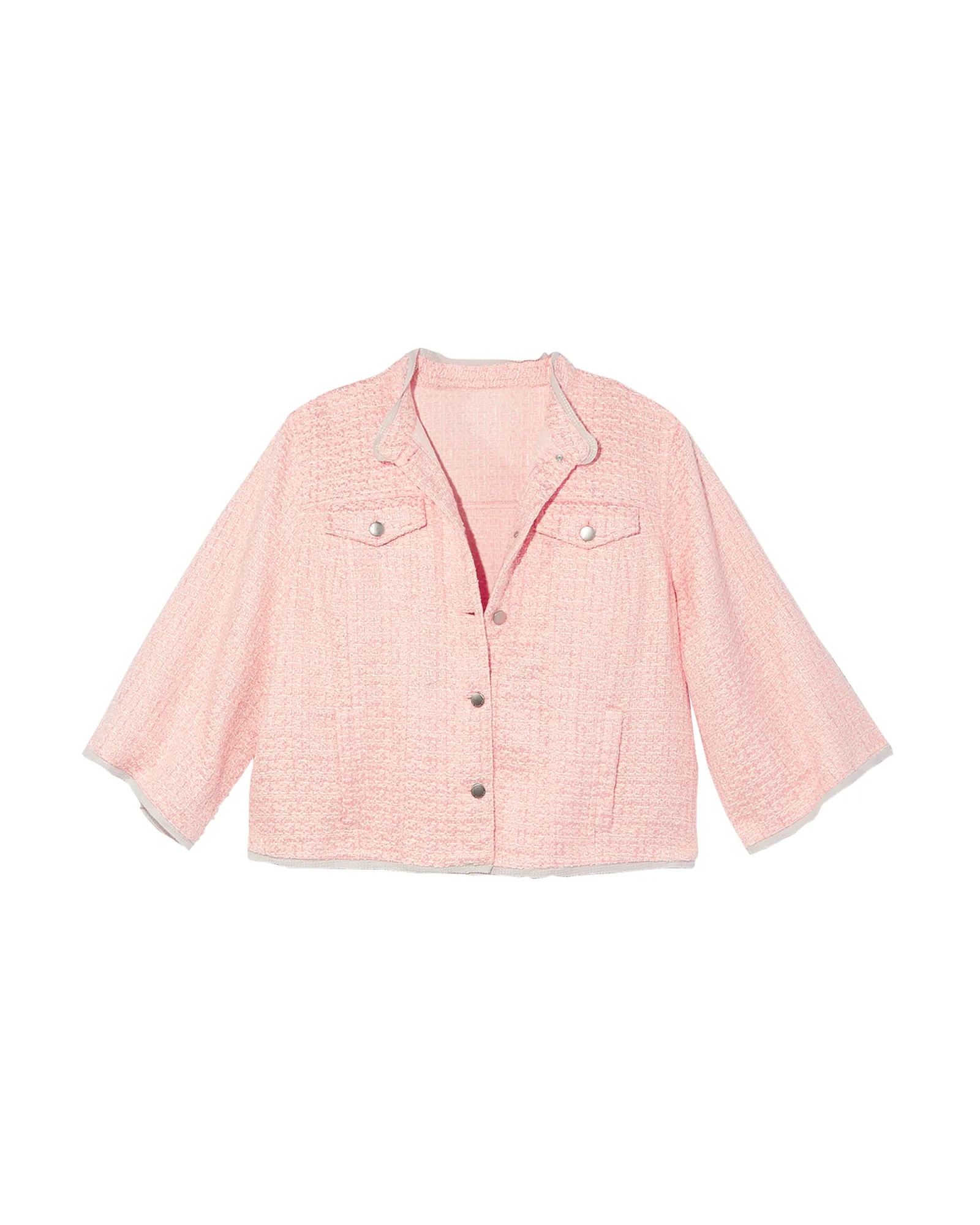 Kela Crop Tweed Jacket | Pink