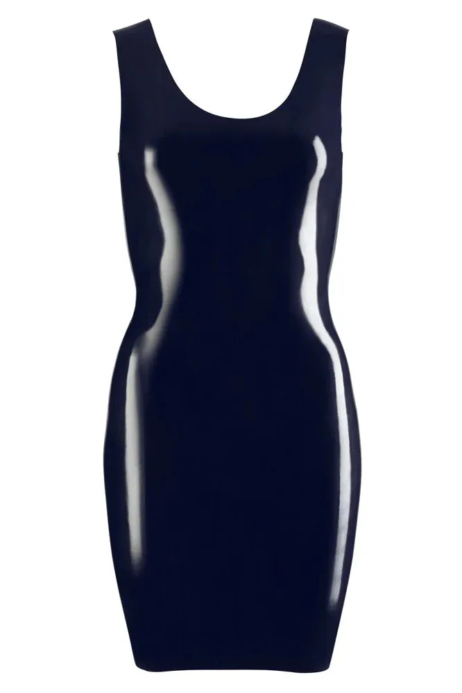 Latex Mini Dress Black