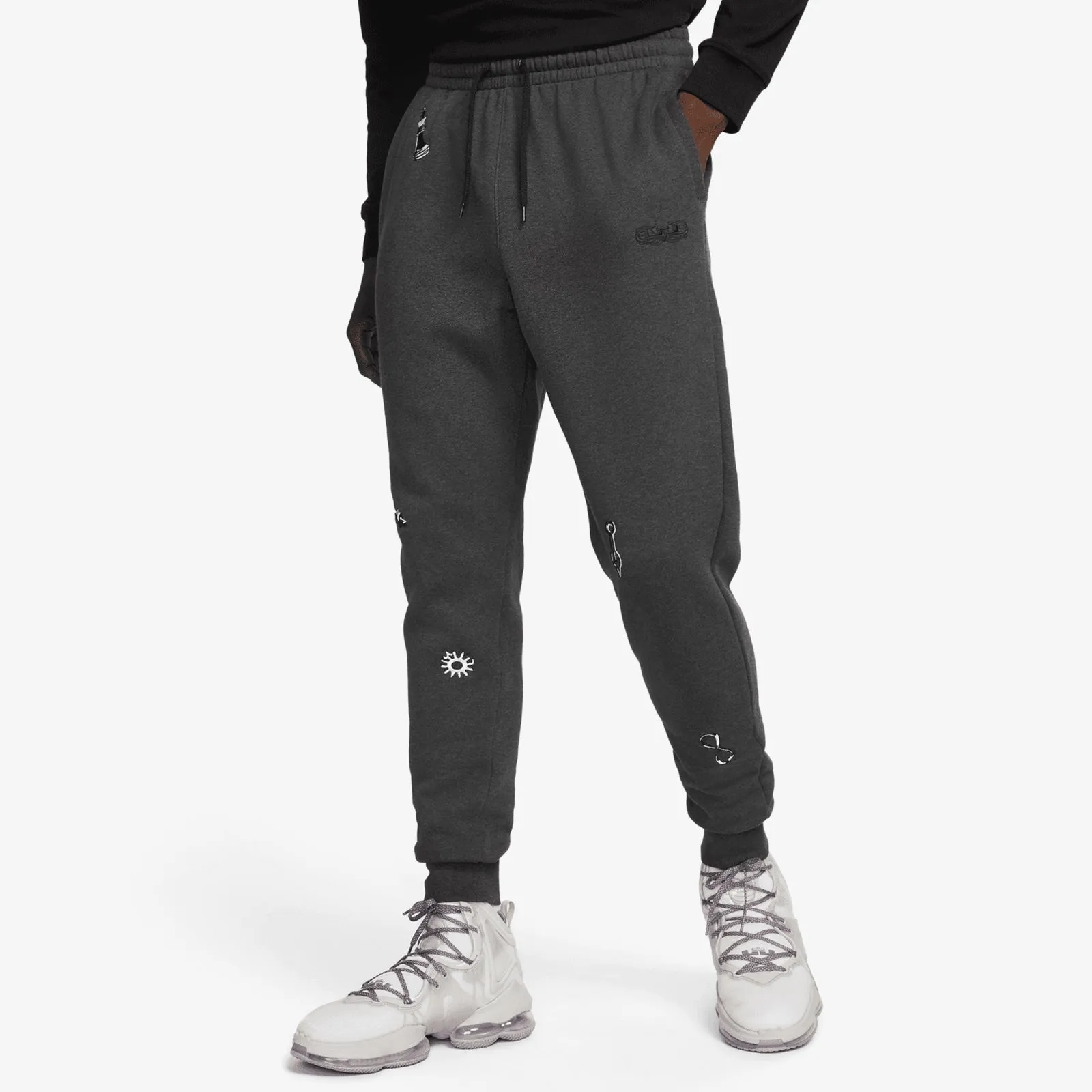 LeBron 'Strive For Greatness' Fleece Pants - Black Heather