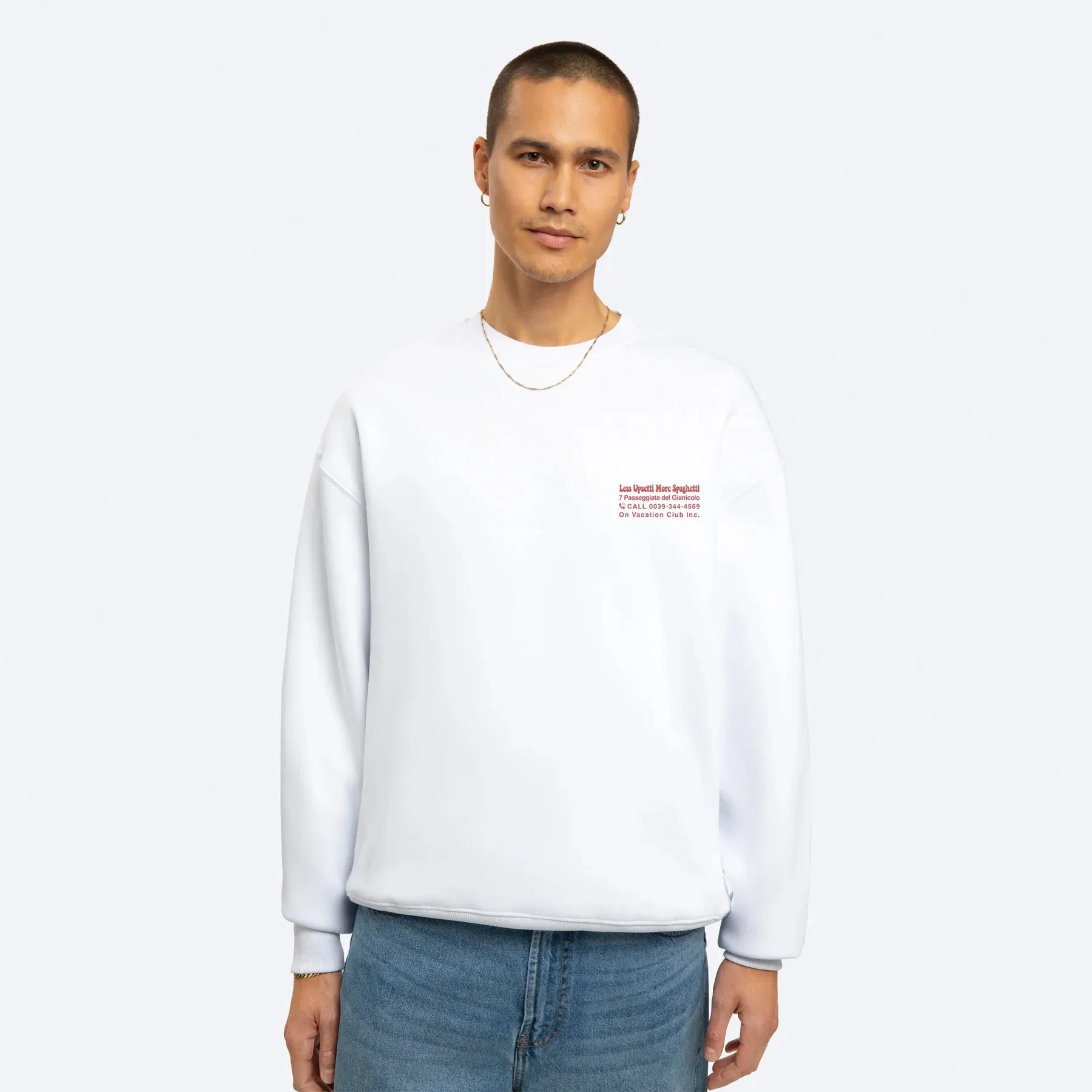 Less Upsetti Sweater - White