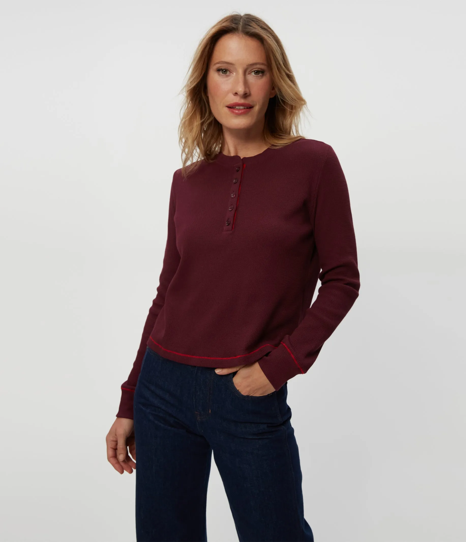 Lina Thermal Henley Tee