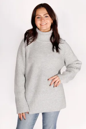 Lona Grey Turtleneck Sweater