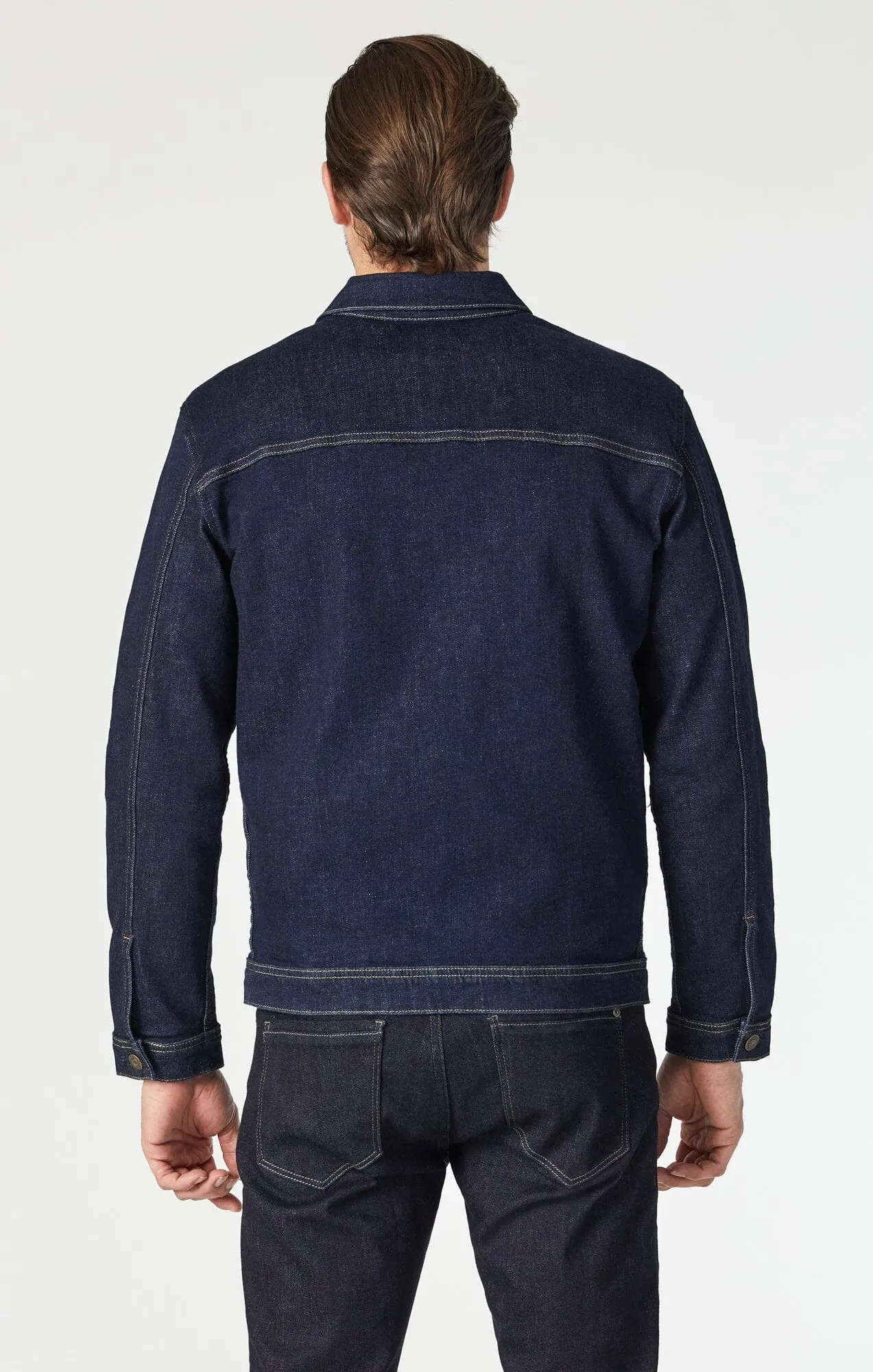 LORAN JACKET IN RINSE ORGANIC SELVEDGE