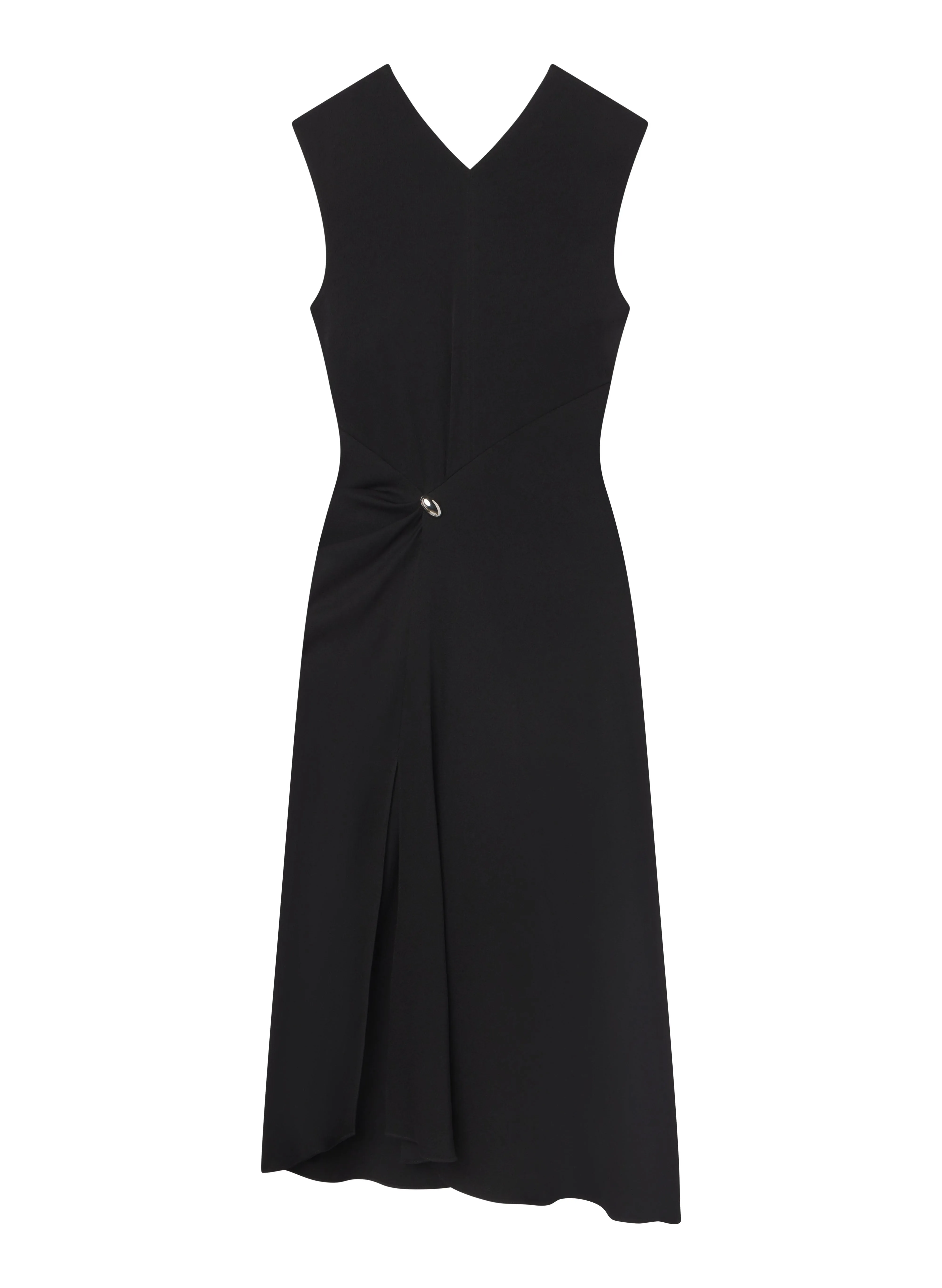 Mary Hammered Crepe Midi Dress