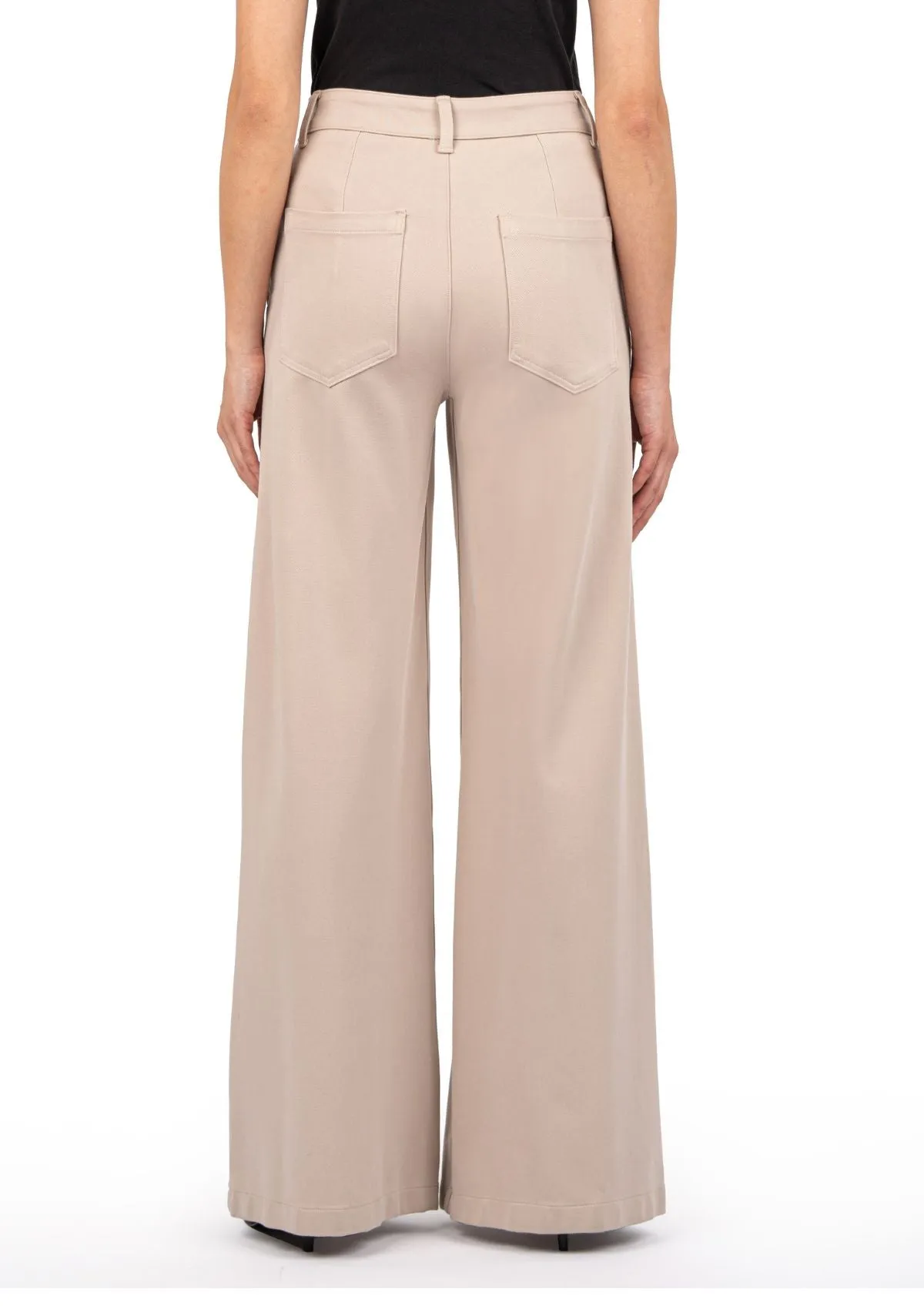 Meg Wide Leg Pants - Stone