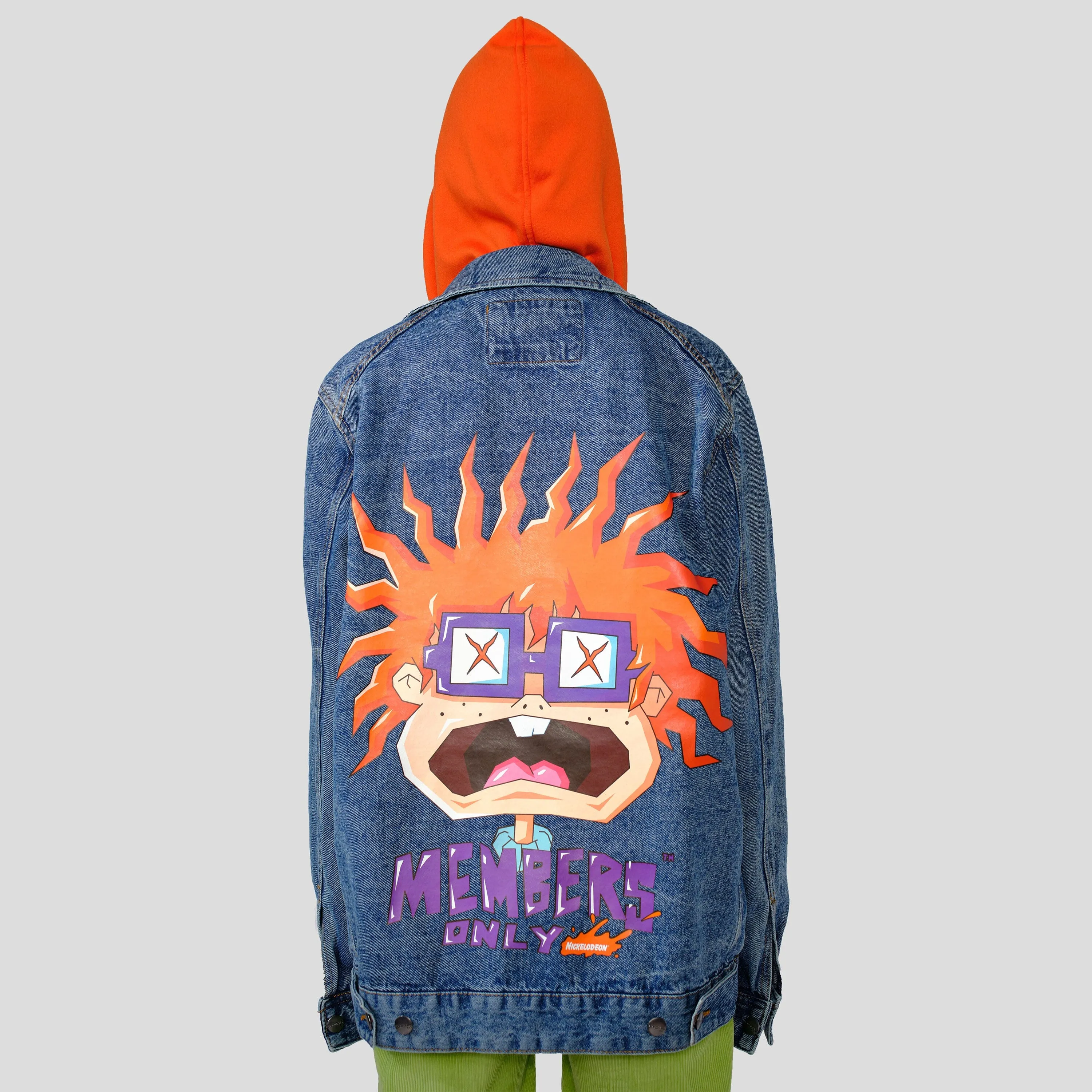 Members Only Women's Chucky Hoodie Trucker Oversized Jacket