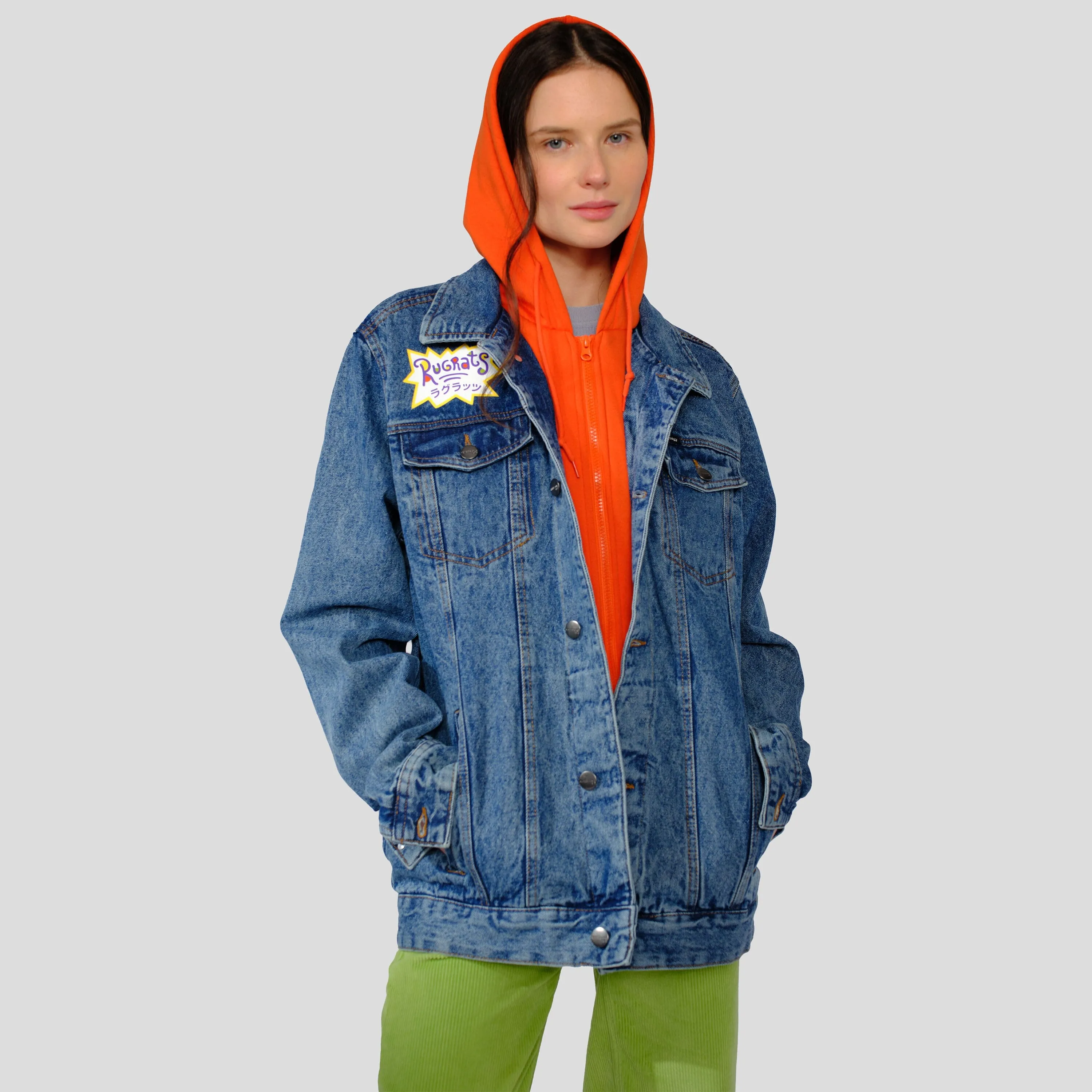 Members Only Women's Chucky Hoodie Trucker Oversized Jacket