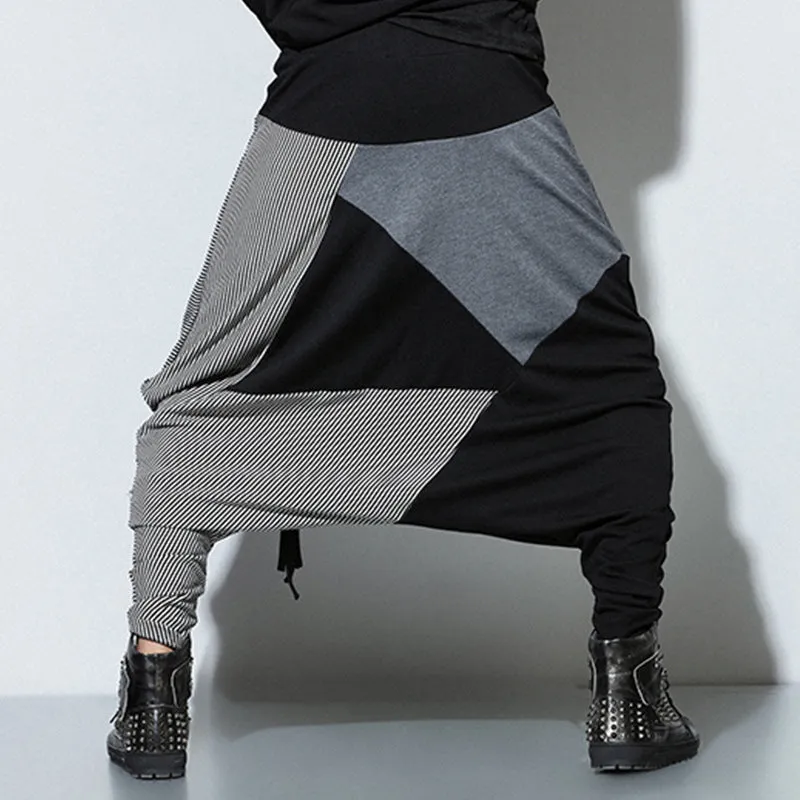 Mix Patched Street Style Men Harem Pants