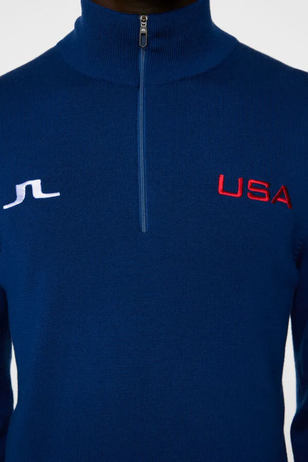 Nathaniel USA GOLF Half Zip Sweater