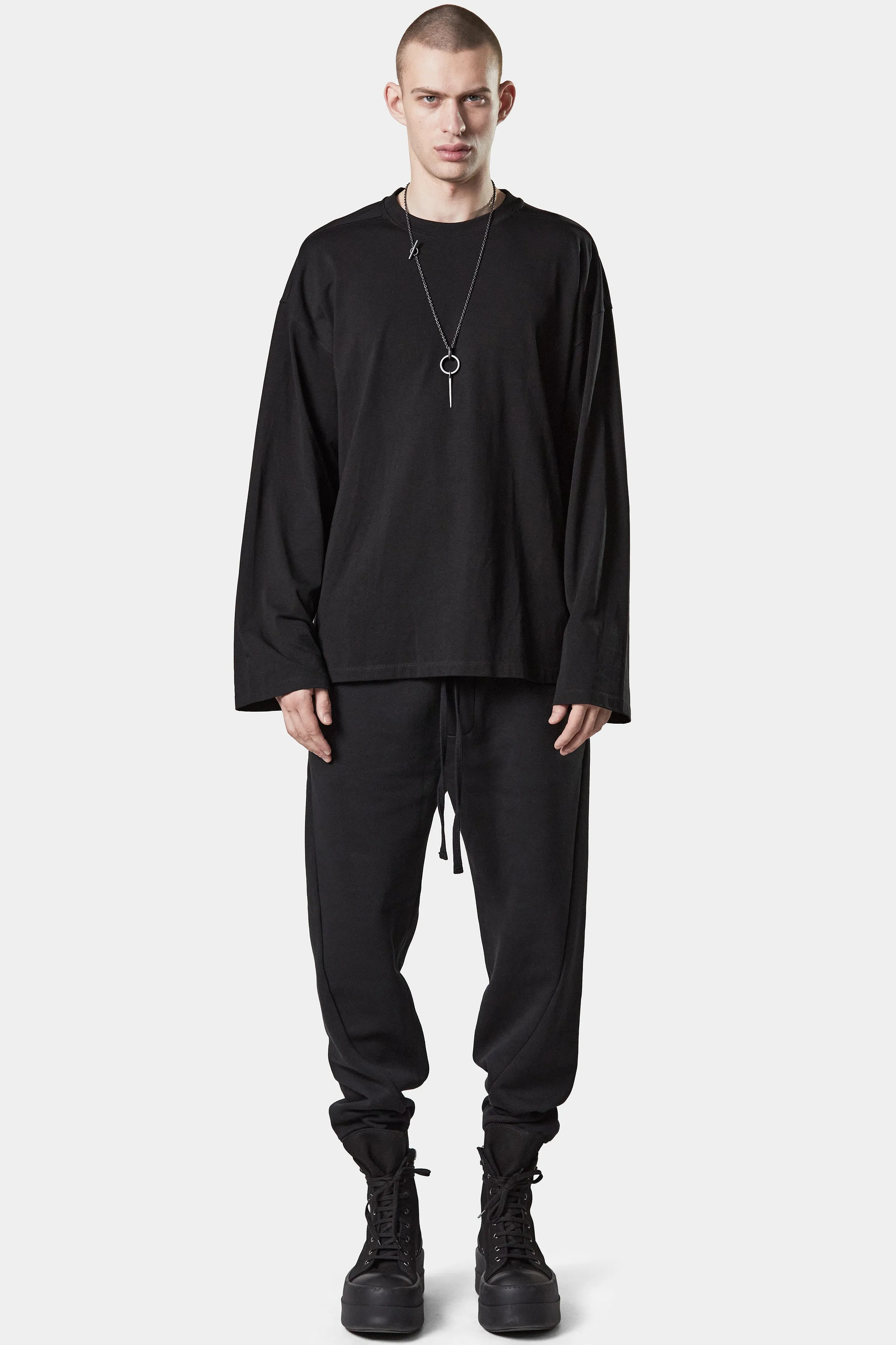 Oversized long-sleeve T-Shirt, Black