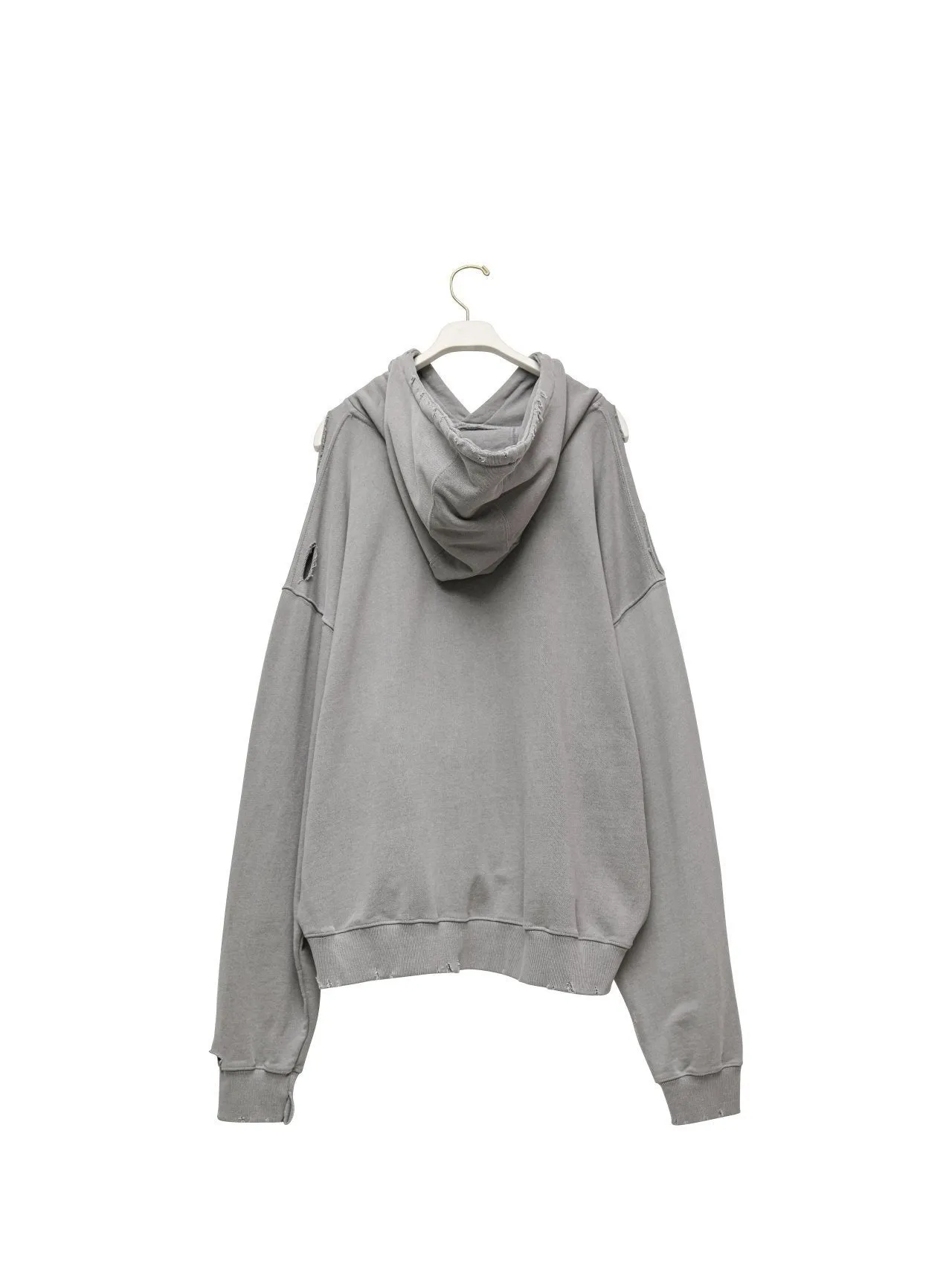 OVERSIZED PIGMENT CUTTED DETAIL HOODIE