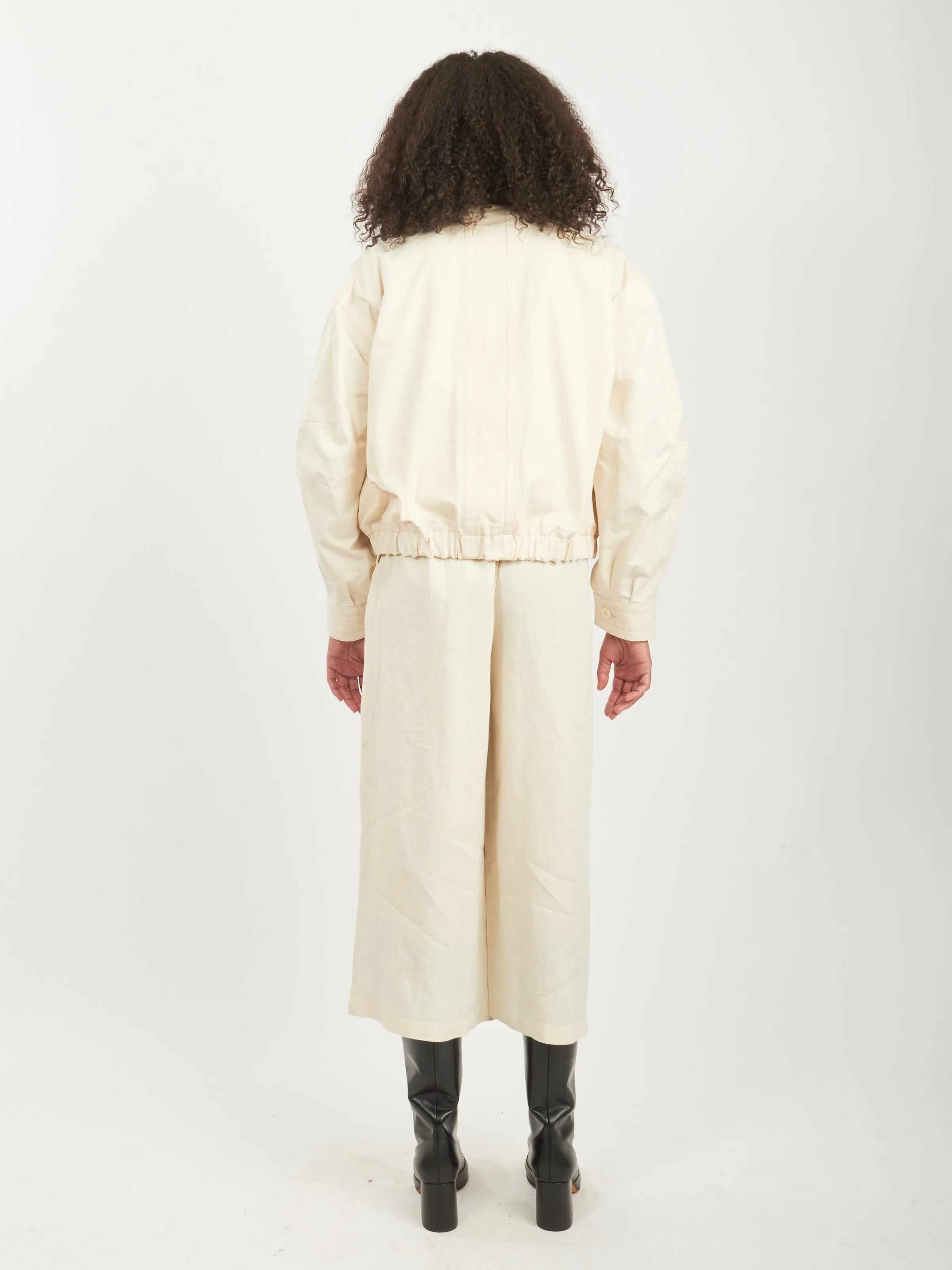 Pale Ecru Double Layer Blouson