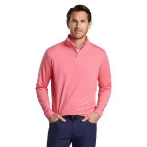 Peter Millar Perth Mélange Performance 1/4 Zip Pullover Sweater - Hula Pink