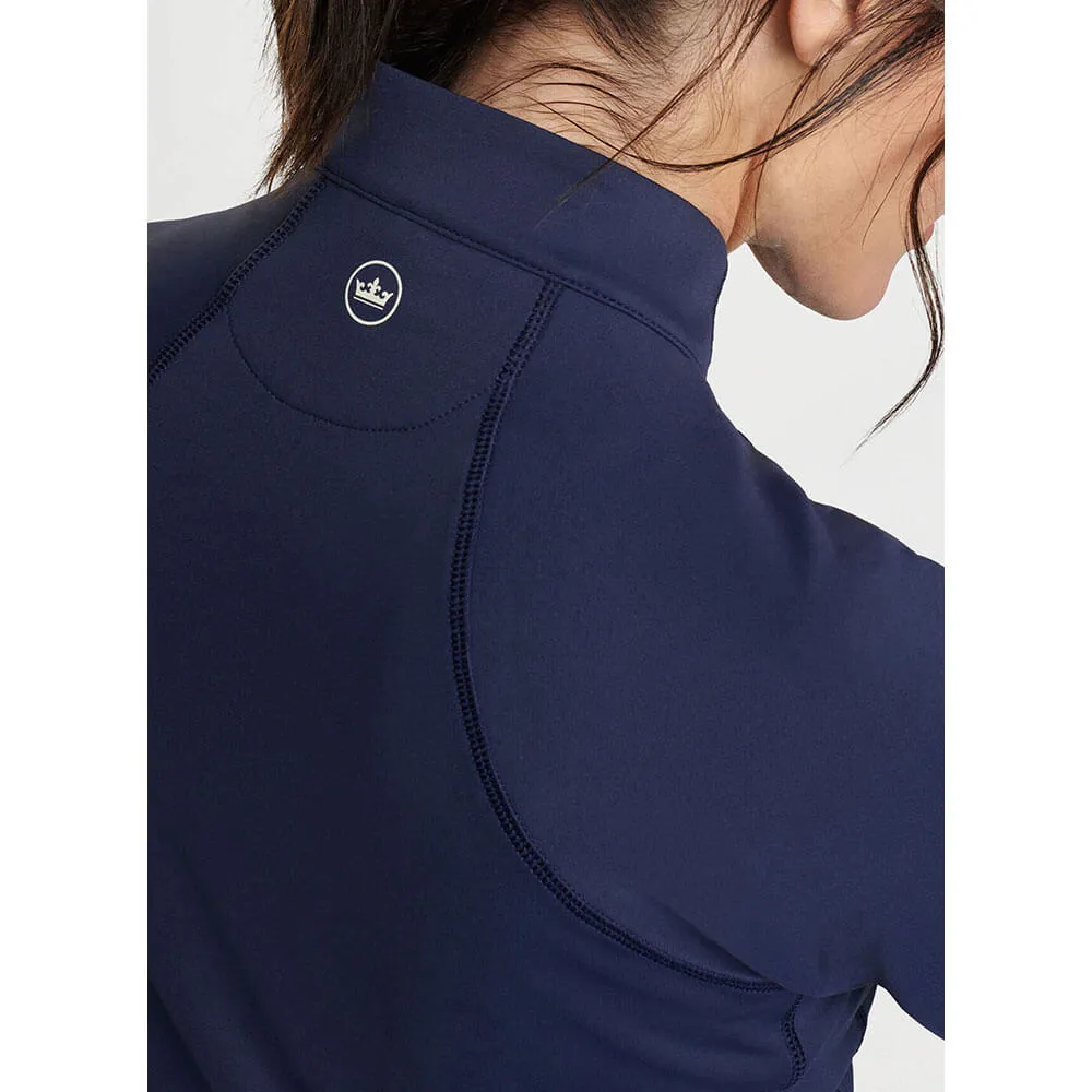 Peter Millar Women's Raglan Sleeve Perth Layer Quarter-Zip Pullover Sweater - Navy*