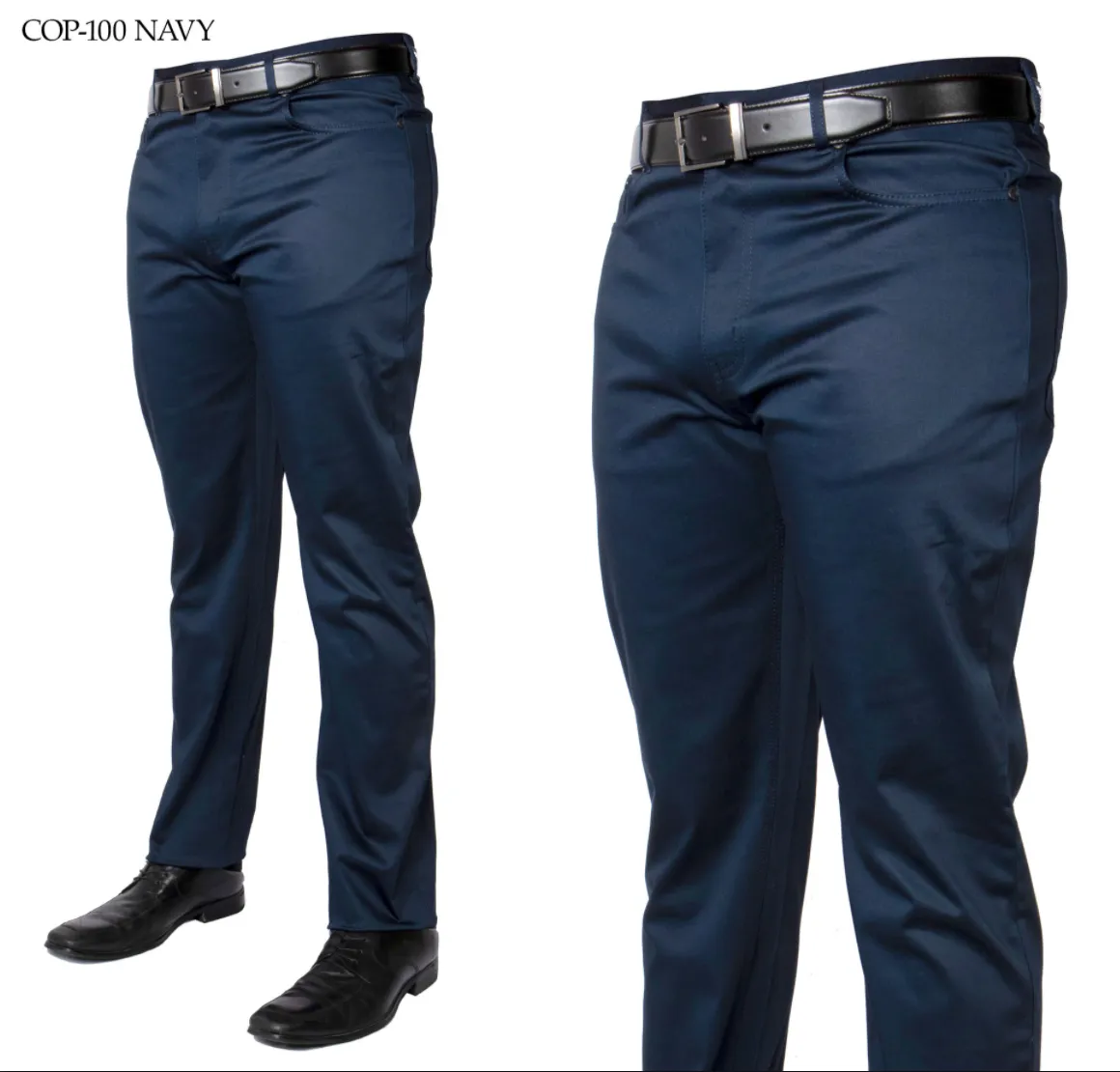 Prestige Men's Navy Blue High-end Pants